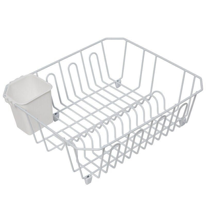 White Metal Iron Dishes Drainer Rack Shelf Bowl Plate Holders Storage Kitchen Cabinet Small Dish Drying Rack