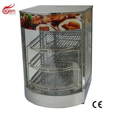 Commercial Countertop Electric Hot Food Display Showcase with 3 Shelves and Swing Glass Door (FW-1P)