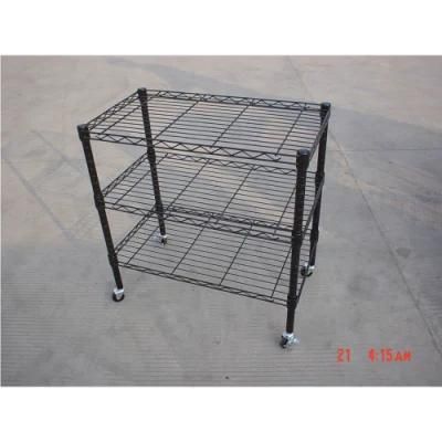 3 Tiers Shevling Rack, Rolling Cart, Kitchen Portable Rack