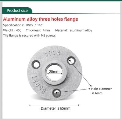 3 Holes Aluminium Bsp Floor Flanges Pipe Fittings