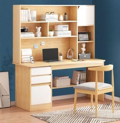 Computer Desk Desktop Home Bedroom Desk Bookshelf Integrated Student Writing Study Desk Bookcase Combination Office Desk