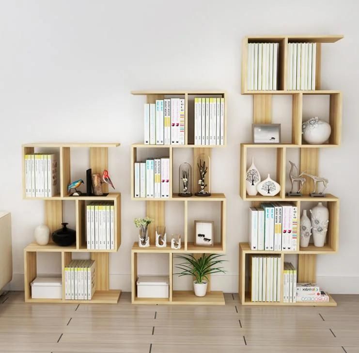 Modern and Simple Living Room Bookshelf Combination