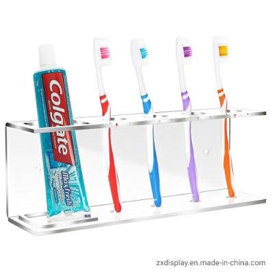 Wall Mounted Acrylic Toothbrush Toothpaste Holder for Home