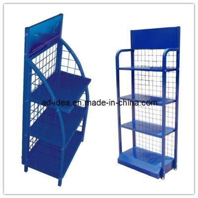 Adjustable Display Rack with 4 Fixed Metal Shelves