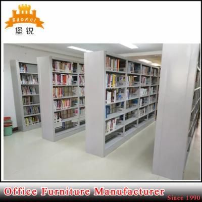 Double Side Metal Book Rack for Library Use