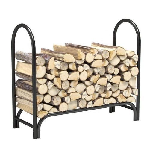 Very Easy to Assemble Classic Metal Pattern Design Firewood Rack