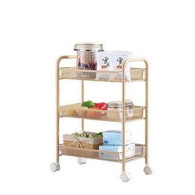 3 Tiers Storage Rack with Wheels Storage Trolley for Kitchen