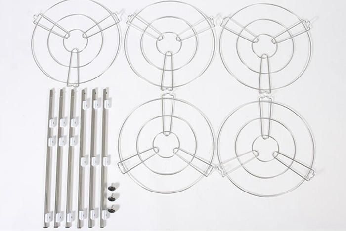 Stainless Steel Kitchen Storage Shelf Pan Stand Pot Holder Rack 5 Tiers