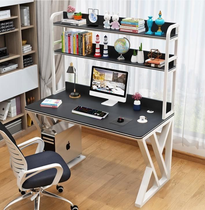 Computer Desktop Desk Desk Simple Home Student with Bookshelf Combination One Table Student Bedroom Simple Writing Desk