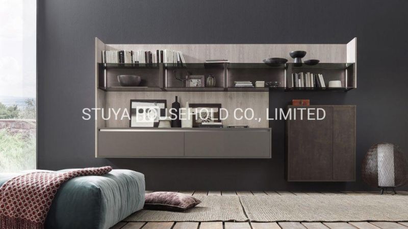 Modern Style Home Furniture Living Room Hanging Cabinet Bookcase