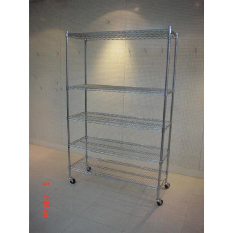 Foldable Metal Rack Kitchen Storage Shelves Spice Wire Mesh Basket Organizer/Layer Tier Utility Shelving TV Shelf