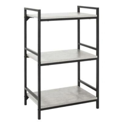 Home Office Industrial Bookcase Storage Shelves Flower Stand Rustic Metal Book Rack Organizer