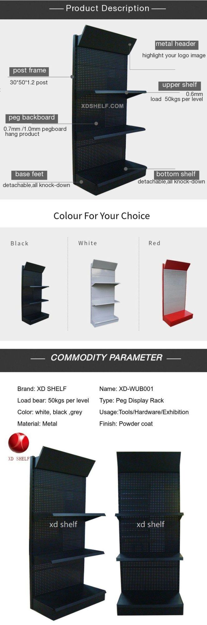 White Brand Hand Tools Display Stand