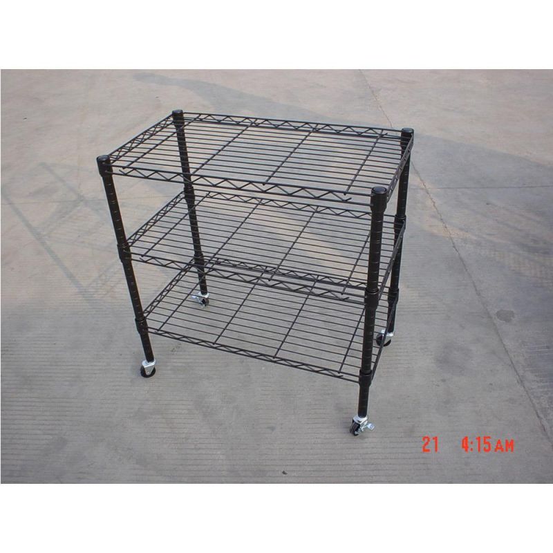 Household Kitchen Chrome Wire Shelf Shelving Rack Unit