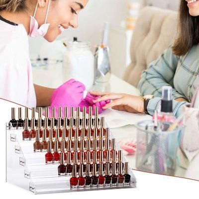 6 Layers Clear Acrylic Nail Polish Hanging Wall Display Storage Rack