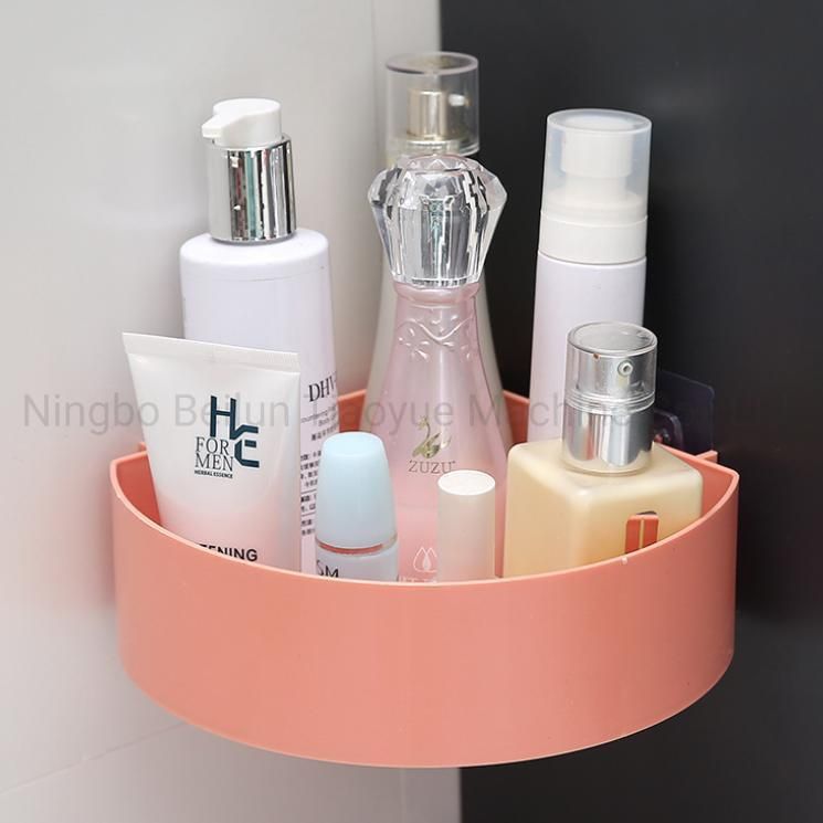 No-Punch Bathroom Plastic Wall Shelf Storage Rack