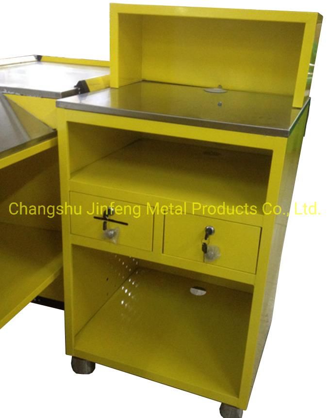 Customized Supermarket Shelf Cashier Desk Checkout Counter