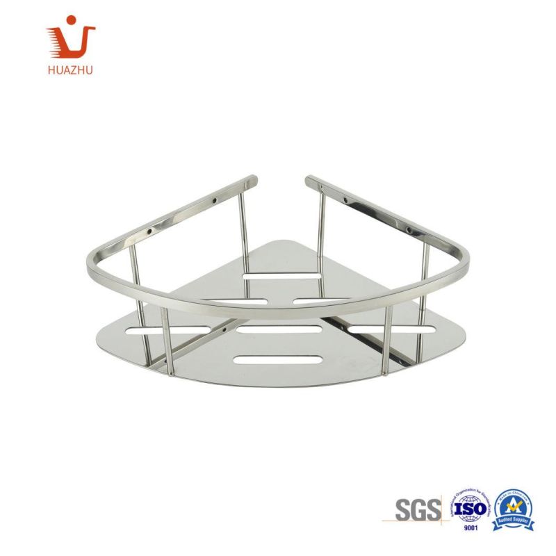 Zinc Alloy Brass Durable Single Deck Bathroom Rack Soap Basket