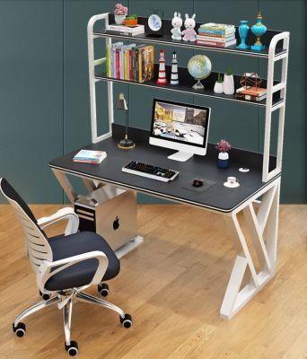 Computer Desktop Desk Desk Simple Home Student with Bookshelf Combination One Table Student Bedroom Simple Writing Desk