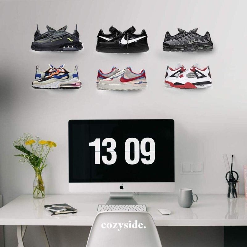 Shoe Display Shelf for Wall Showcase Sneaker Collection Acrylic Rack