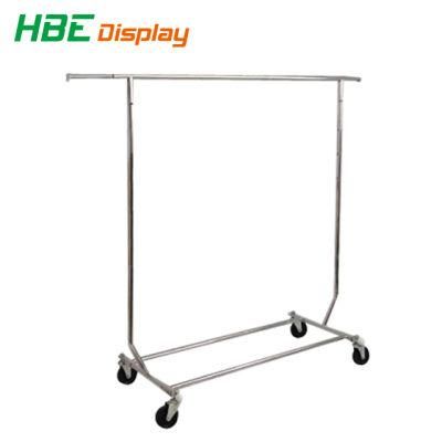 Retail Commercial Metal Chrome Clothing Display Rack