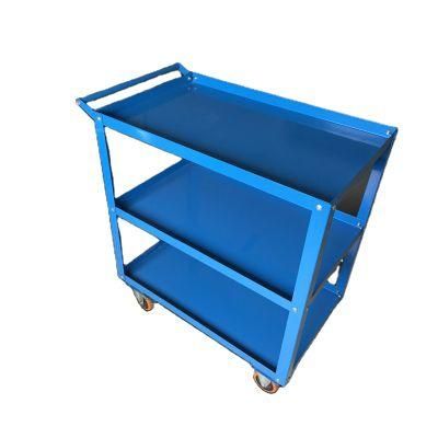 Hand Carts Triple Layers Platform Shelf Tool Trolley for Workshop