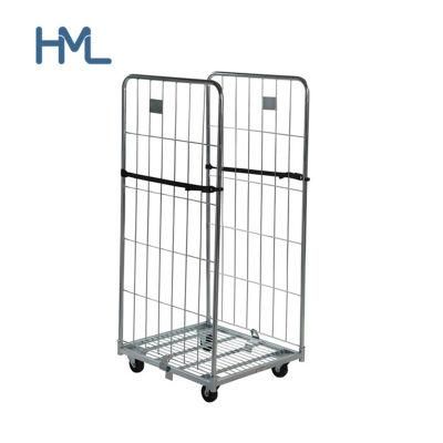 Supermarket Industrial Warehouse Storage Nestable Stackable Roll Cage for Sale