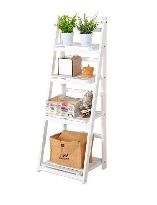 Wooden Multi-Layer Plant Stand Balcony Fold-Able Shelf Rack