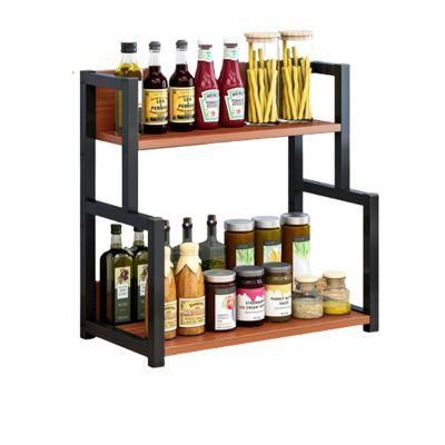 Kitchen Storage Shelf Steel Seasoning Rack 2 Layers 3 Layers