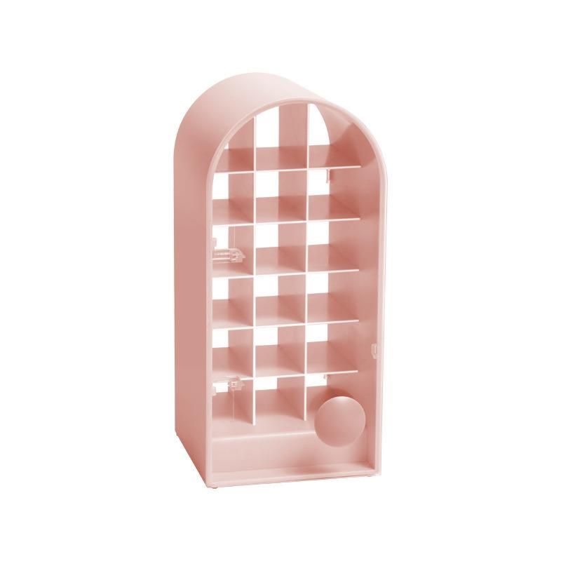 Lipstick Storage Box Small Dust-Proof Belt Cover Rack Multi-Grid Desktop Dresser Lip Gloss Lip Glaze Box Storage Rack Wbb15948