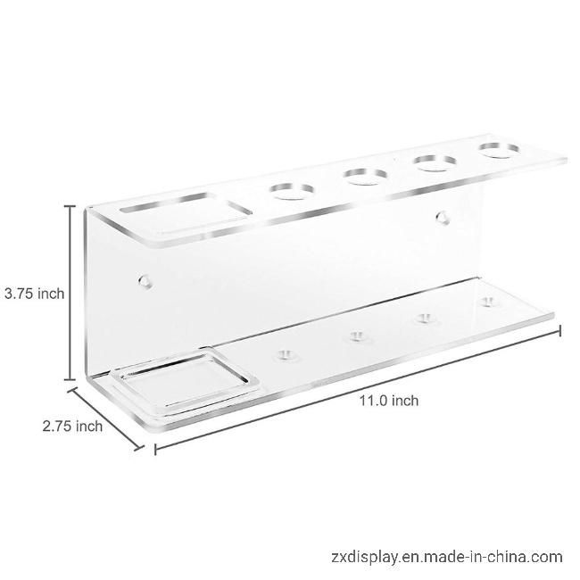 Wall Mounted Acrylic Toothbrush Toothpaste Holder for Home