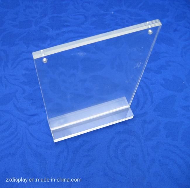 Clear A4 Acrylic Desktop Label Price List Display Stand