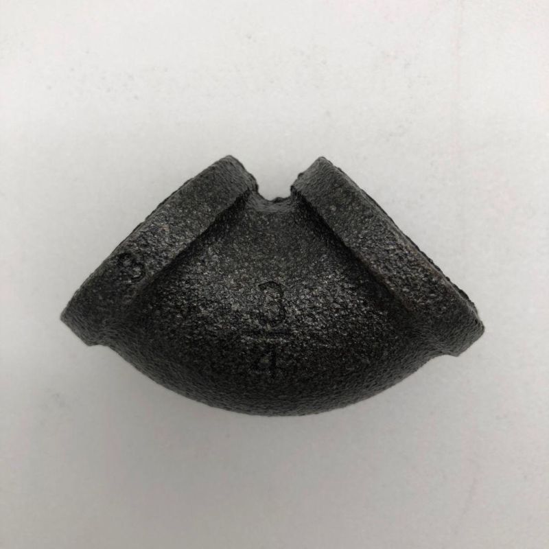 Black Malleable Iron Pipe Fittings Cast Iron 90 Elbow Connector Black Iron Elbow for DIY Industrial Bookshelf