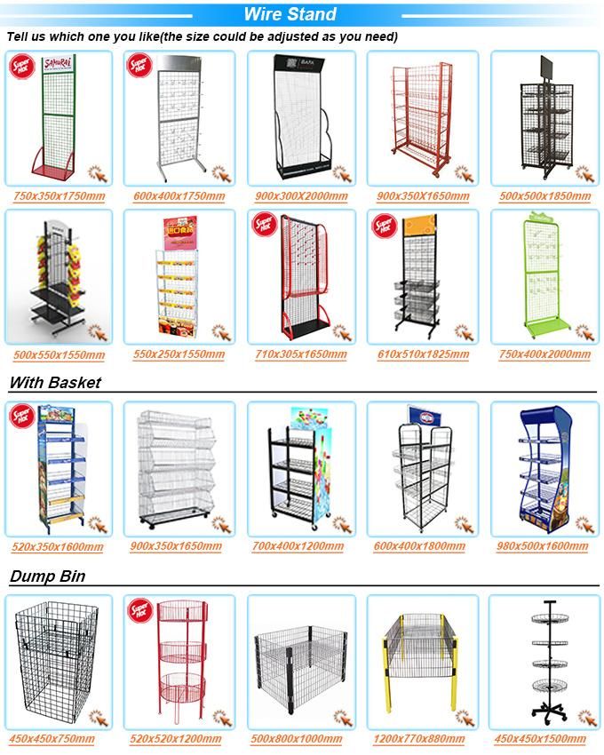 Giantmay Customized Candy Racks for Shop Sale Stainless Steel Wire Mesh Shelves