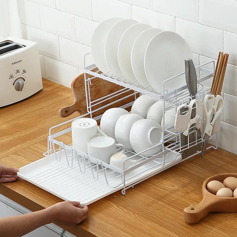 One Type Countertop Floor Drain Rack Kitchen Storage Rack for Dishes and Chopsticks