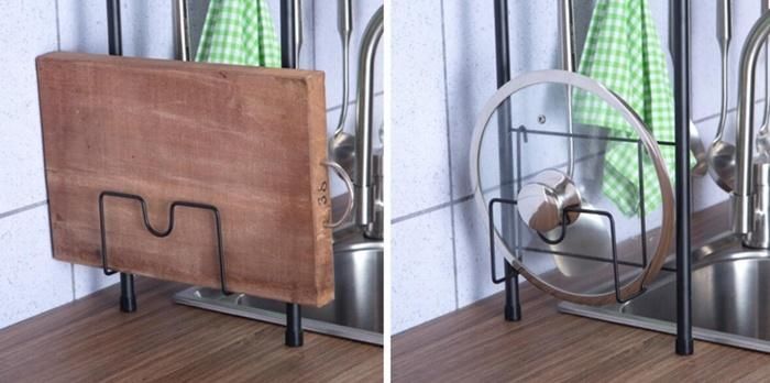 Over Sink Dish Drying Rack Kitchen Storage Organizer Stainless Steel Shelf
