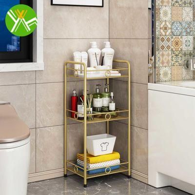 Retro Bathroom Corner Towel Rack Simple Luxury Gold Bathroom Towel Rack for Bathroom Decoration