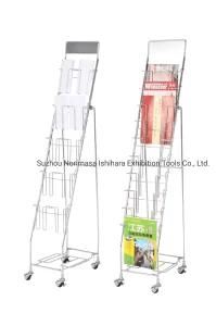 Exhibition Shelf Creative Shelf Front Shelf Booth Publicity Rack Display Outdoor Periodical Rack File Display Rotating Flyer