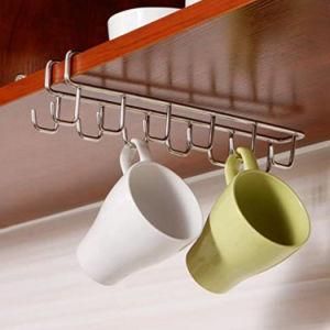 Modern Cupboard Storage Shelf Hook Display Rack Under-Cabinet Hanger Rack