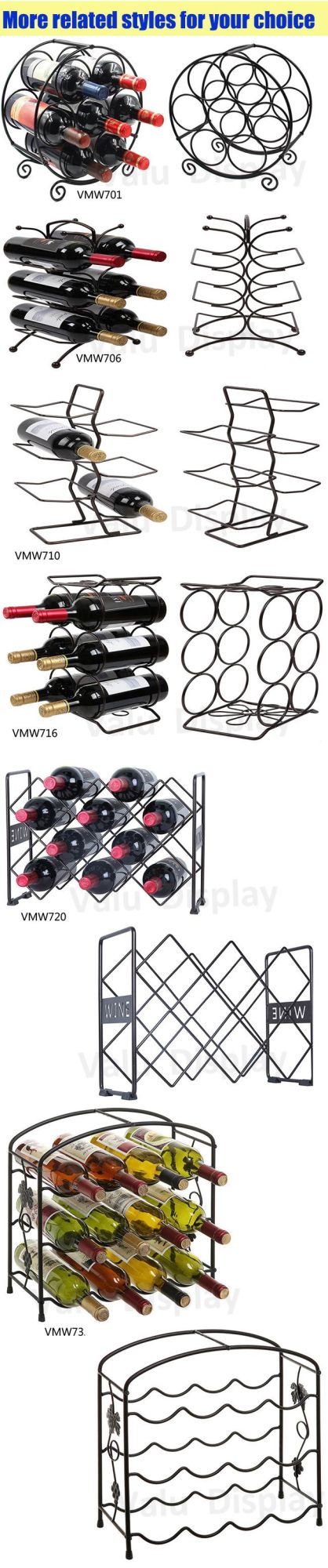 10 Bottle Wine Rack with Wine Pattern