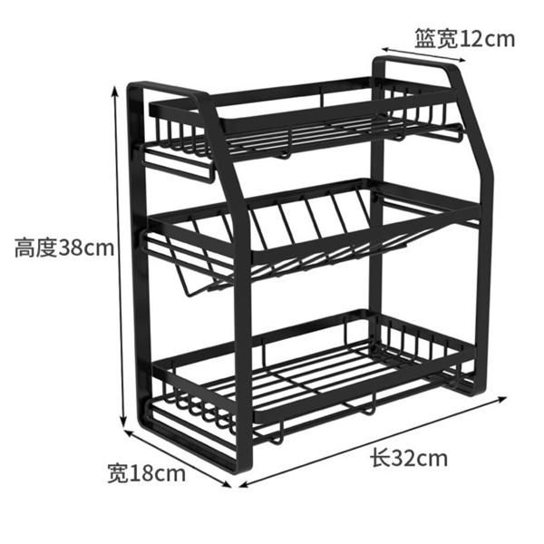 Seasoning Organizer Bathroom Storage Shelf Kitchen Rack Spice Jars