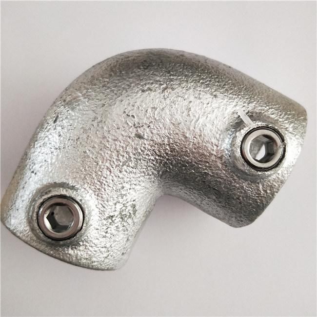 90 Degree Elbow Hot Galvanized Cast Iron Quick Release Pipe Clamp Fittings