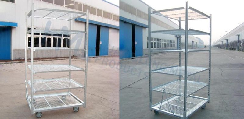 Customized Welding Display Multipul Shelves Plant Nursery Flower Garden Trolley