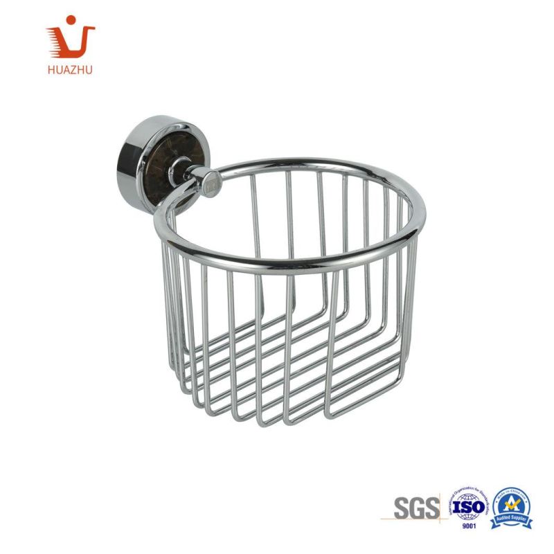 Zinc Alloy Brass Durable Single Deck Bathroom Rack Soap Basket