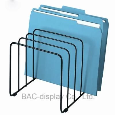 Lightweight Assemblable Metal Wire Tabletop Books Shelf Magazine Display Rack