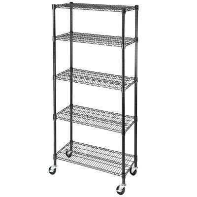 Wire Shelving Rack Display DIY 4-Tiers Metal Steel Wire Shelf