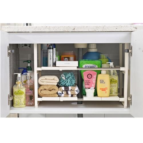 Plastic Kitchen Rack Shelf, Assembly Shelves Under Sink Shoe Storage Shoe Rack Shoe Cabinet Jbs-1802
