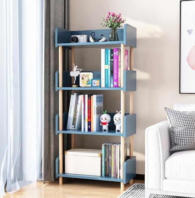 Simple Floor-to-Ceiling Bookshelf Simple Living Room Multi-Layer Shelf