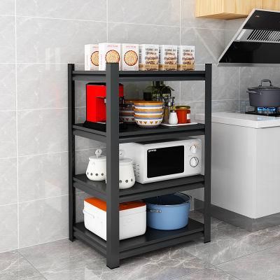 Black Color Carbon Four Layers Kitchen Steel Rack Shelf with Cheap Price