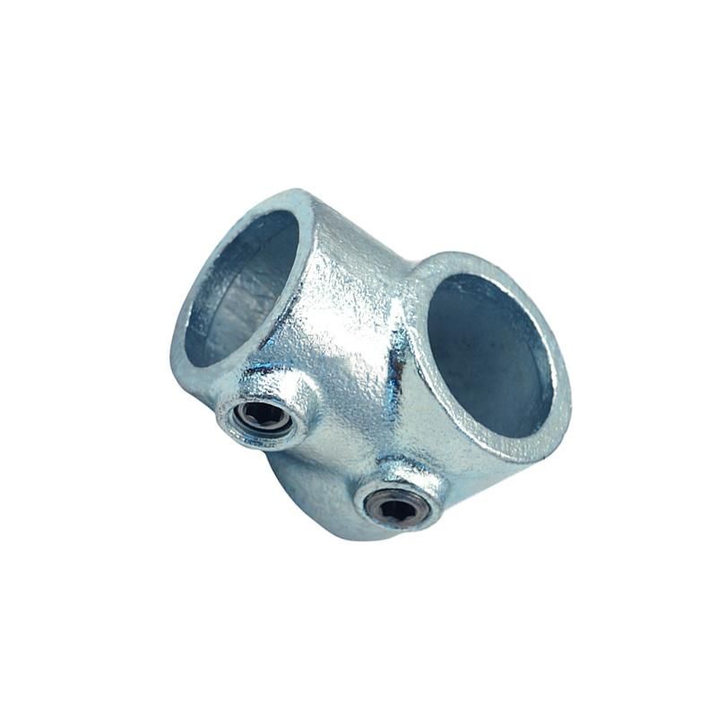 Structural Short Tee Pipe Fittings Galvanized Tube Clamp Handrail System Railing Key Clamps